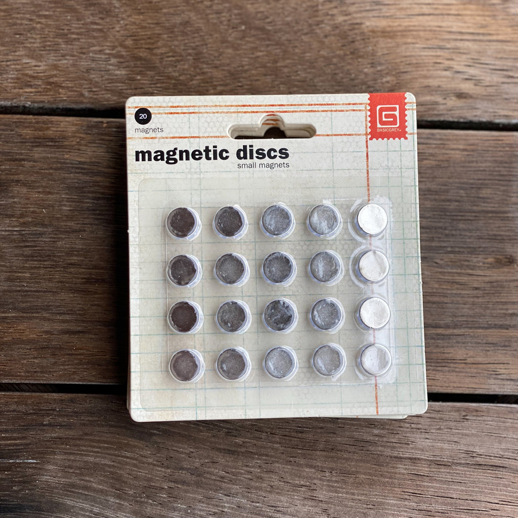 Basic Grey Magnetic Discs - Small