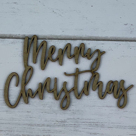 Merry Christmas Chipboard Title