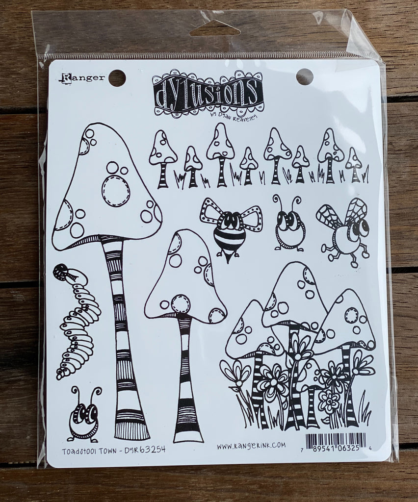 Ranger Dylusions Stamps - Toadstool Town