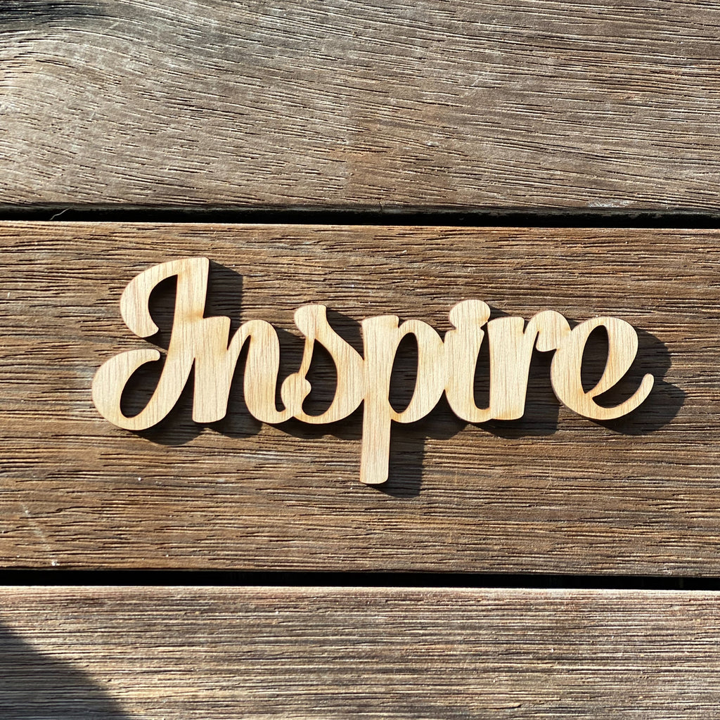 Plywood word - Inspire