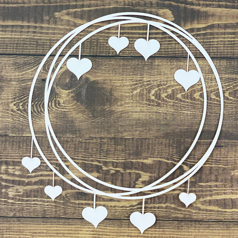 Hanging Heart Wreath small - 270 gsm Card