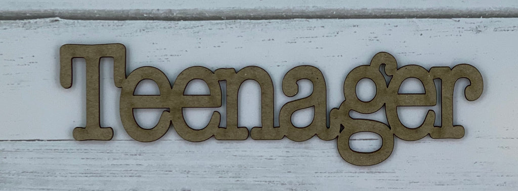 Teenager Chipboard Title