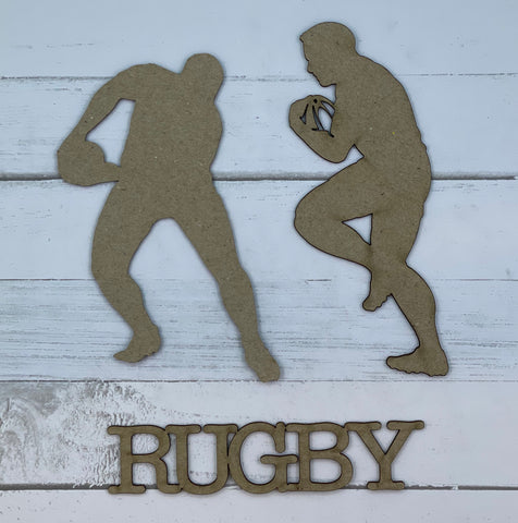 Rugby Set - Chipboard
