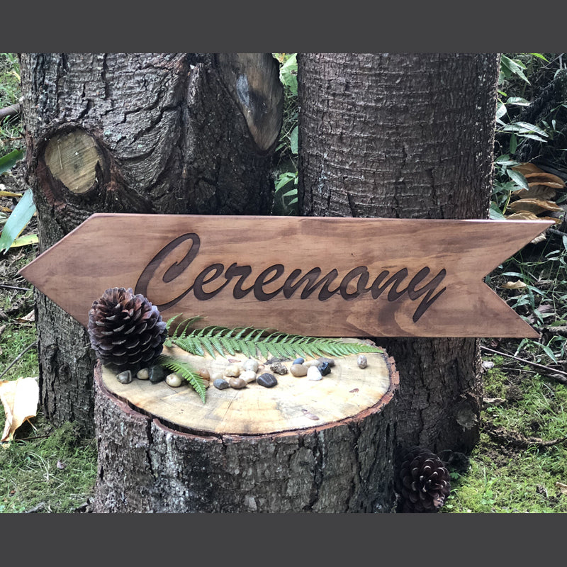Ceremony Sign - Rimu Stain