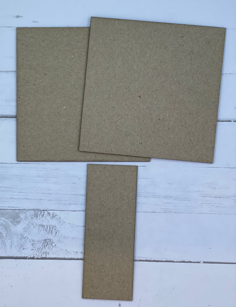 Mini Album Cover and Spine base 4" - Chipboard