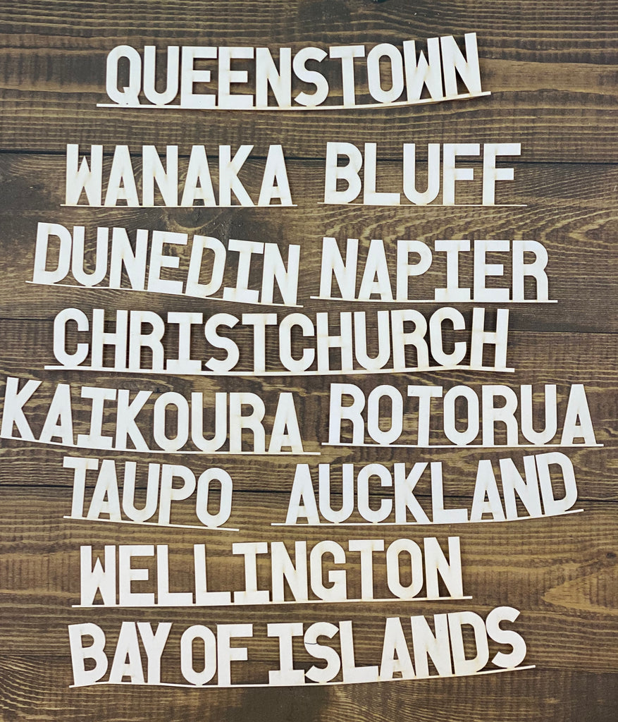 New Zealand Place Names - 270gsm Card