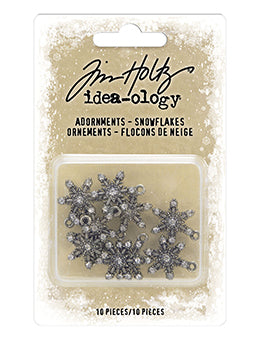 Tim Holtz Idea-ology Adornments - Snowflakes Ornaments - Christmas 2021