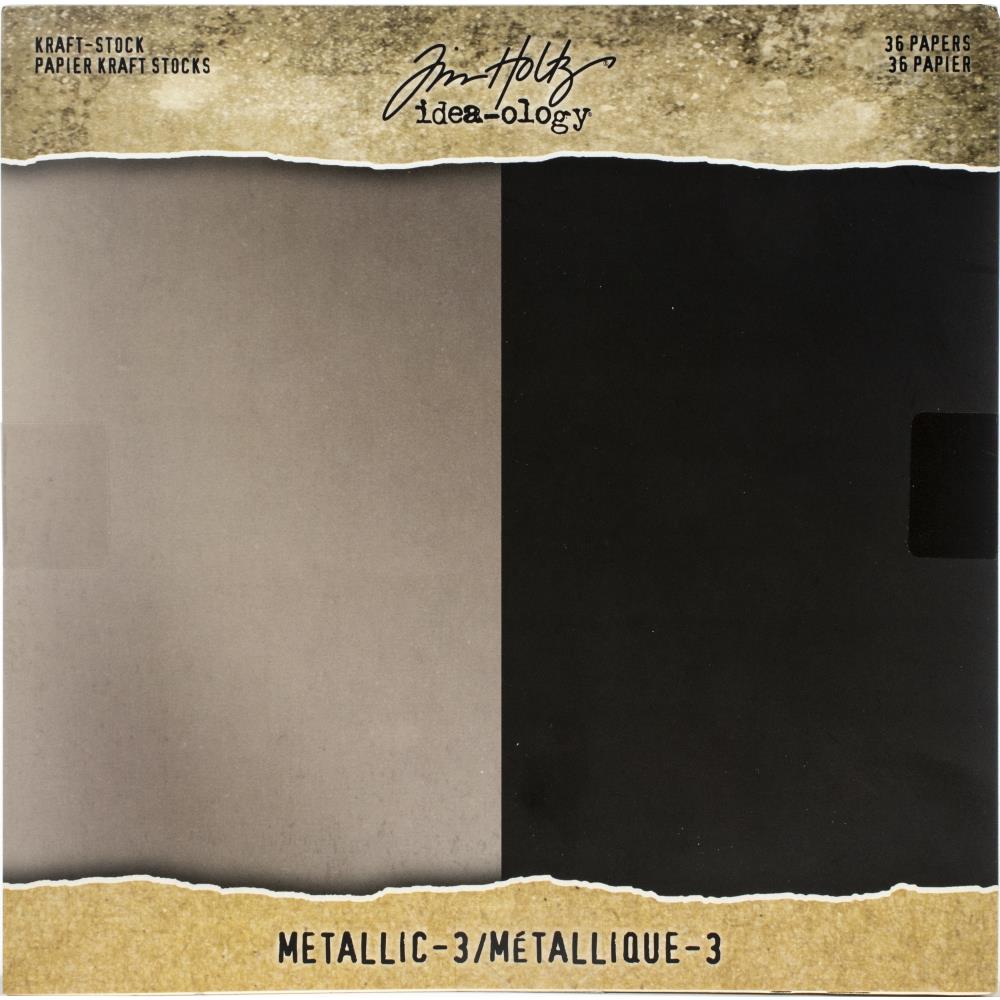 Tim Holtz Ideaology - Metallic Champagne / Onyx 8x8 pad