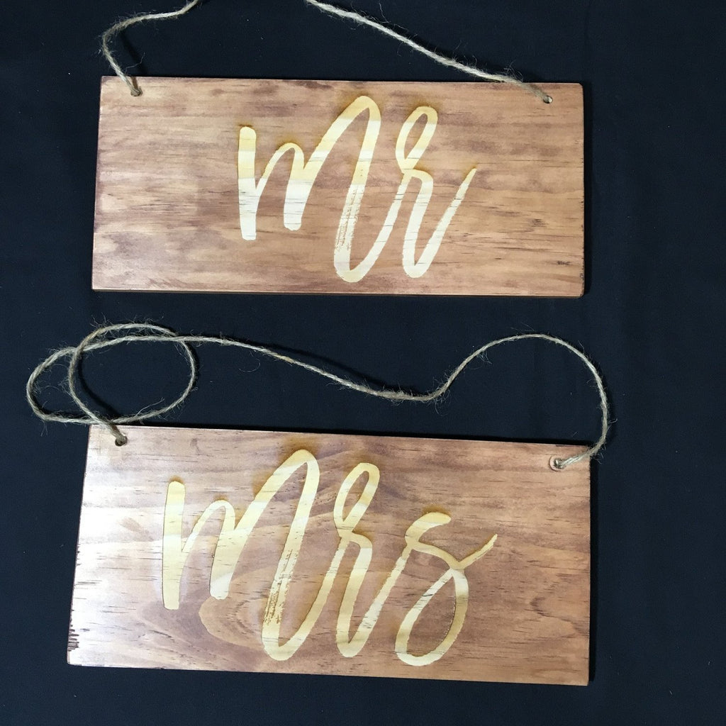 Mr & Mrs  Chair or Table Signs