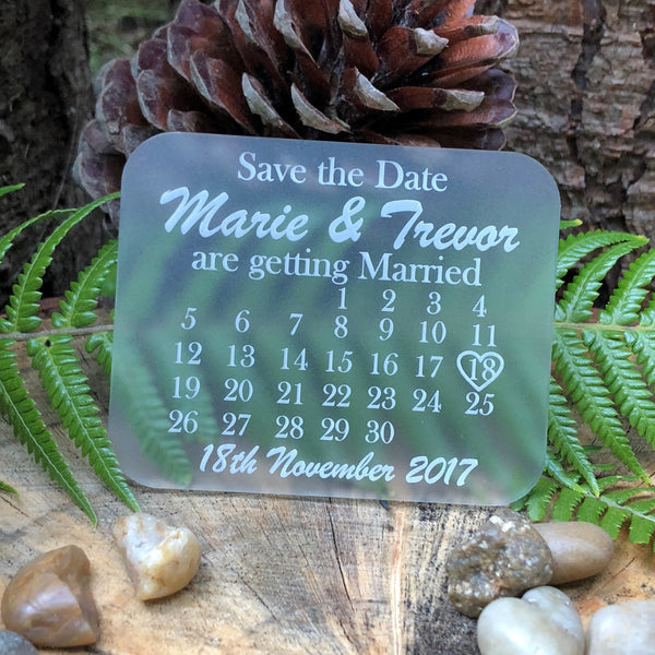 Acrylic Rectangle Save the Date
