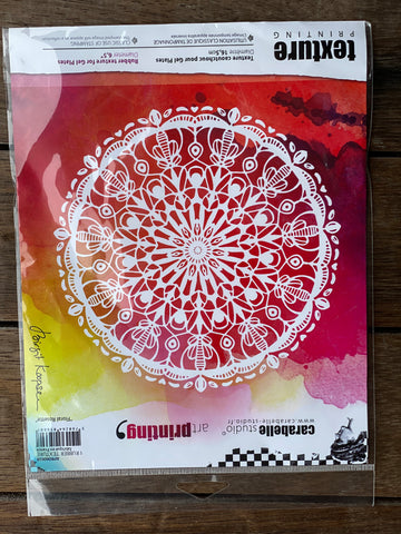 Carabelle Studios Art Printing - Rubber Texture Plate Floral Rosette