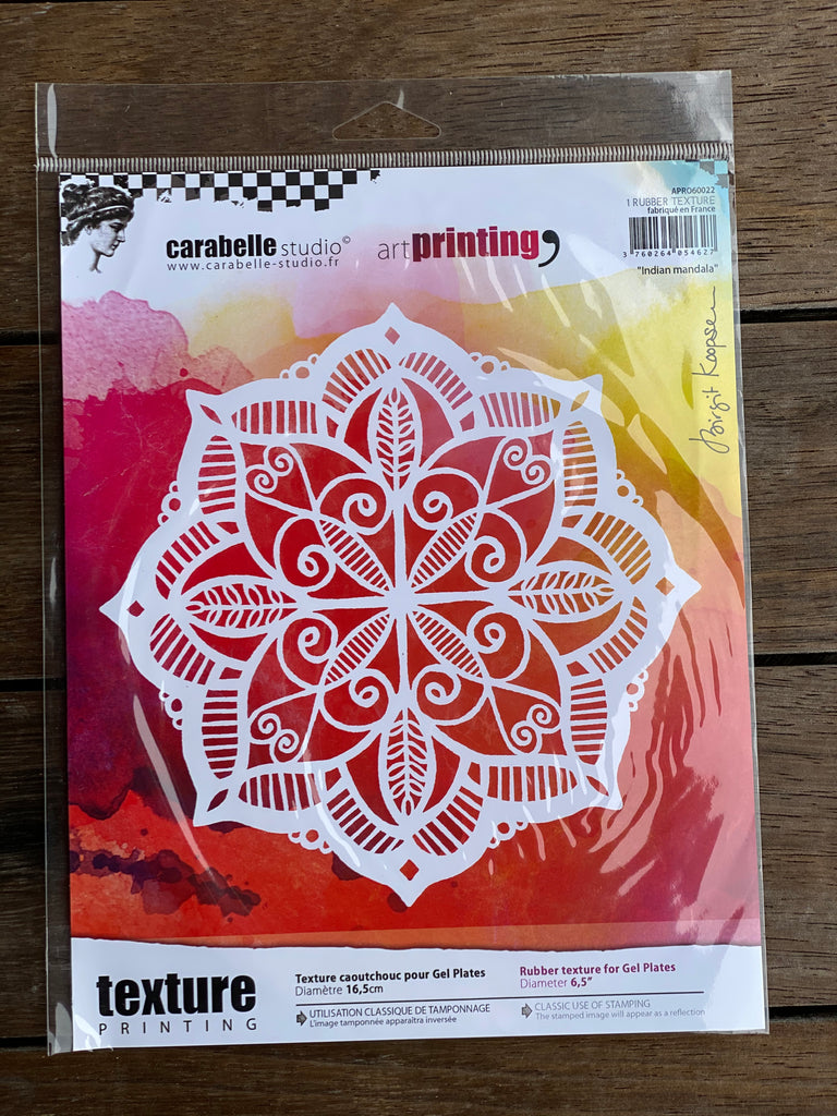 Carabelle Studios Art Printing - Rubber Texture Plates Indian Mandala