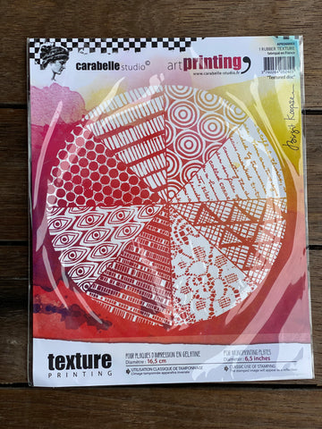 Carabelle Studios Art Printing - Rubber Texture Plates Textured Disc