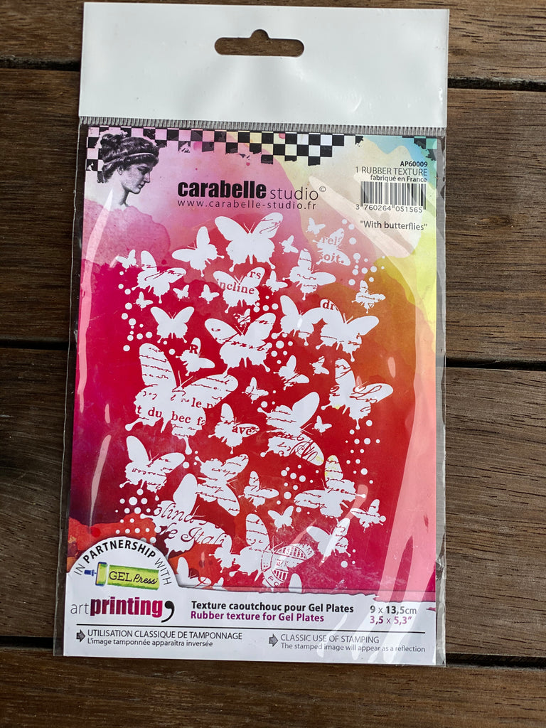 Carabelle Studios Art Printing - Rubber Texture Plates Butterflies