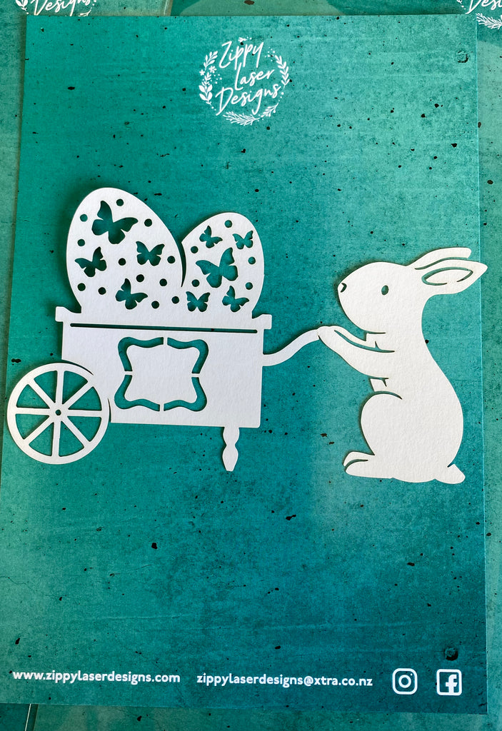 Bunnies with Cart & Eggs - Large