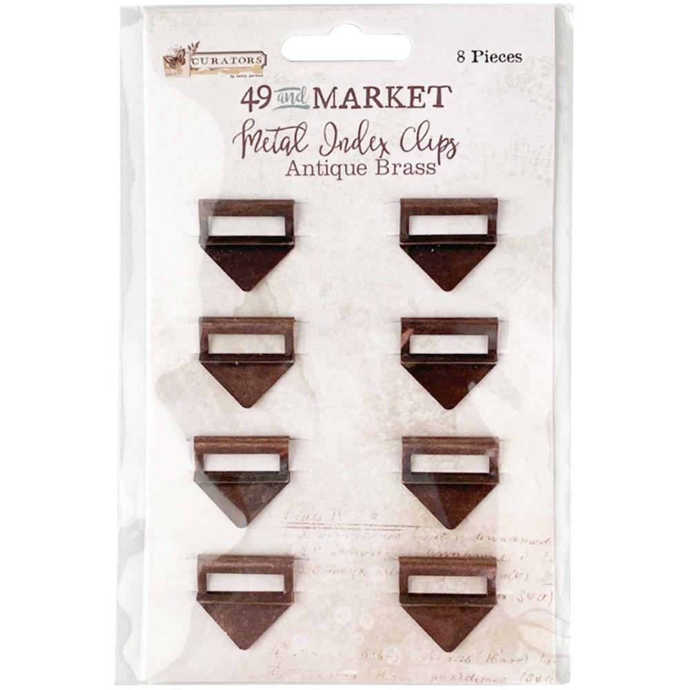 49 and Market  -Curators Metal Index Clips - Antique Brass