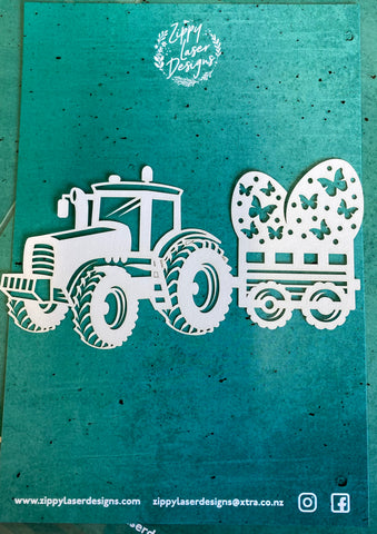 Tractor & Trailer with Eggs - Large