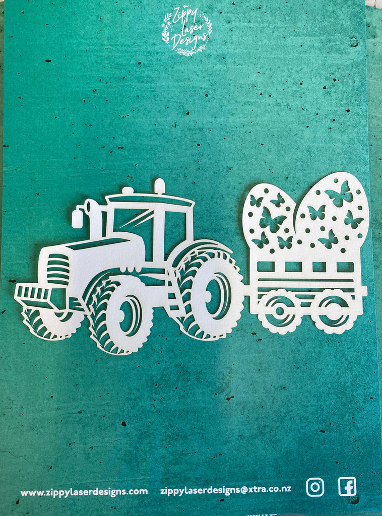Tractor & Trailer with Eggs - Small