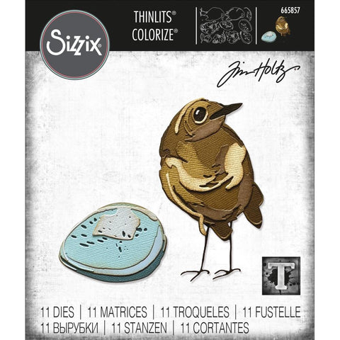 Tim Holtz Sizzix Thinlits Colorize - Bird & Egg